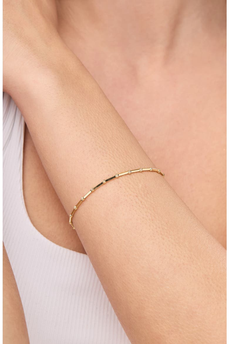 14K Gold Beaded Chain Bracelet, Alternate, color, 14K YELLOW GOLD