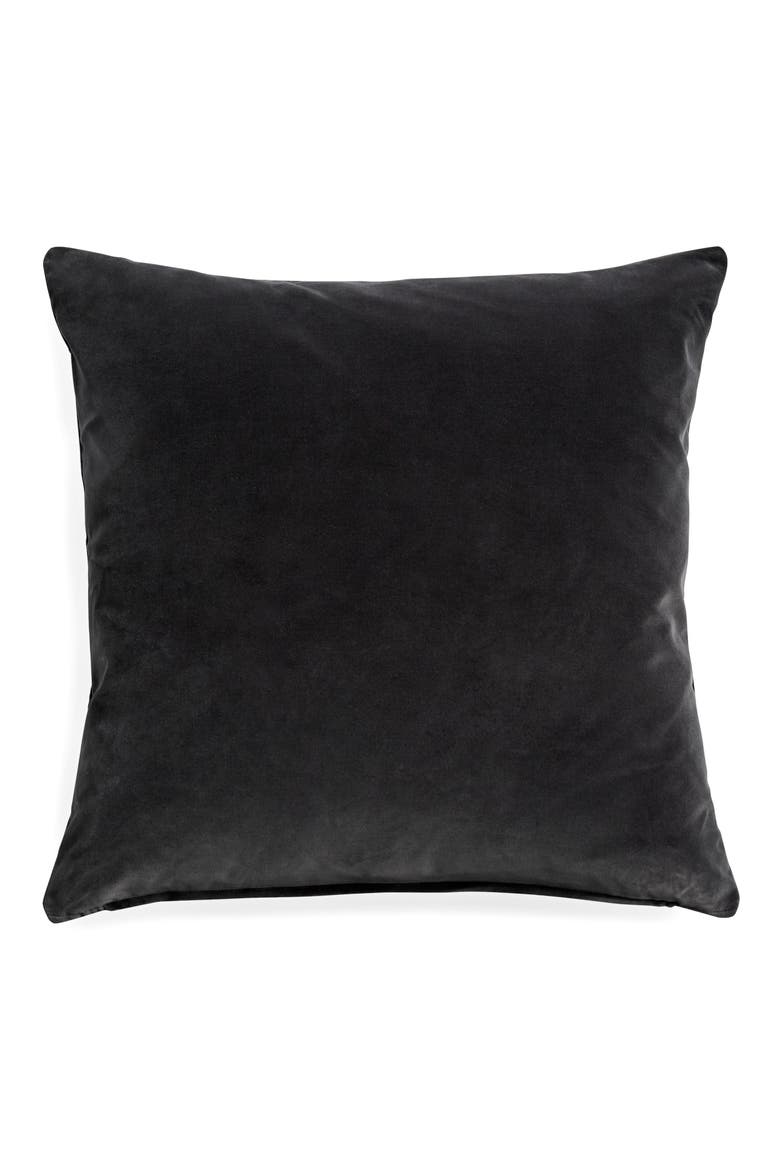 Monroe Square Velveteen Cushion, Main, color, GREY
