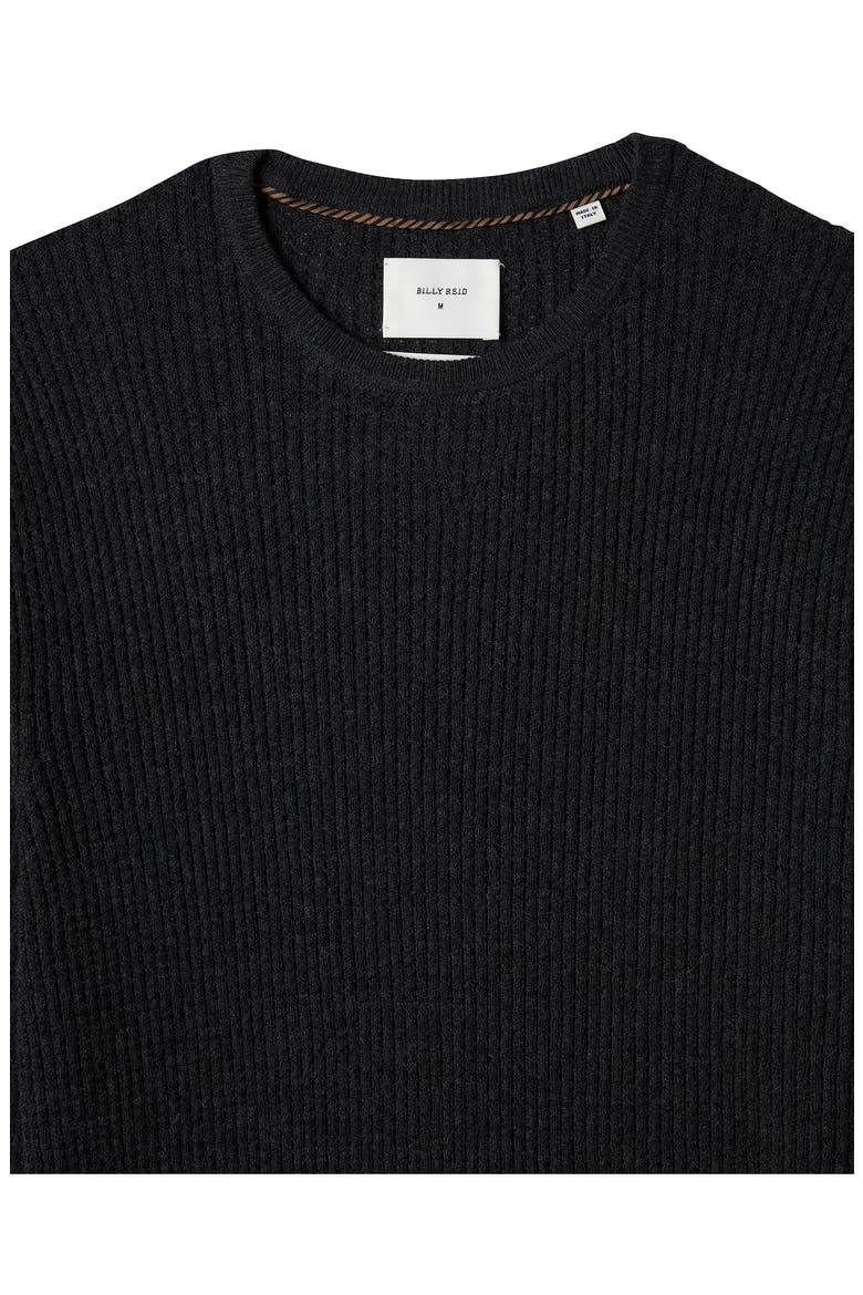 Men's Mini Waffle Crewneck T-Shirt, Alternate, color, CHARCOAL