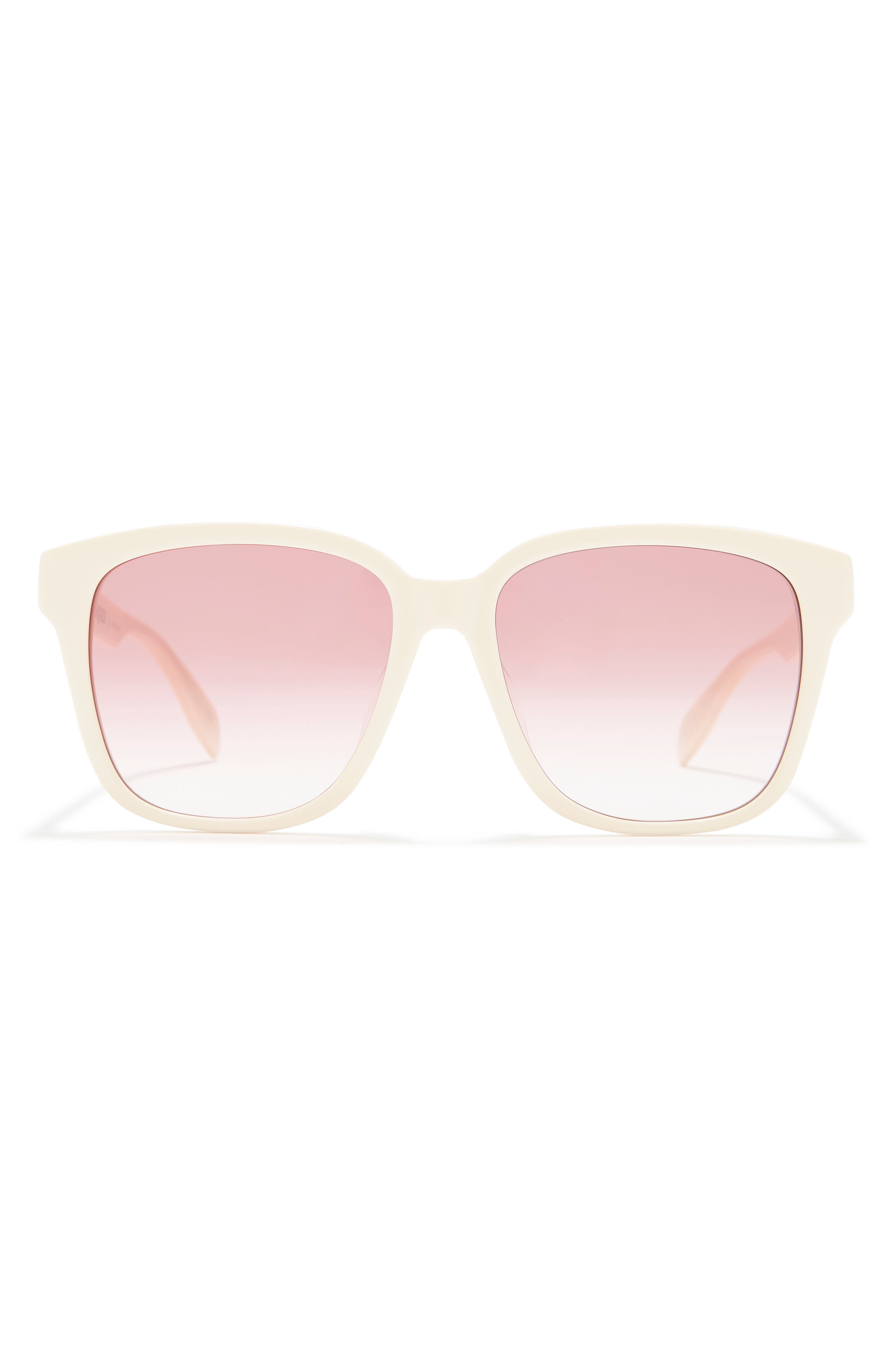 McQueen 56mm Square Sunglasses