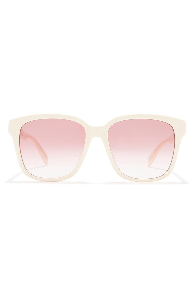 McQueen 56mm Square Sunglasses, Main, color,
