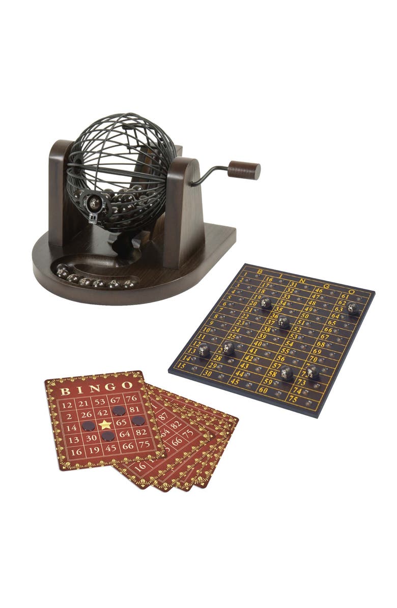 Merchant Ambassador Craftsman Deluxe Wood Bingo Game Set, Alternate, color, Multicolored