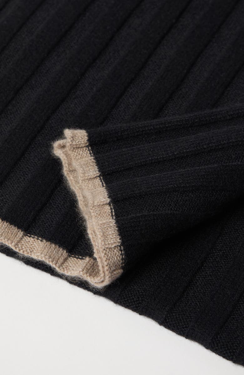 Brunello Cucinelli Cashmere scarf, Alternate, color, Black