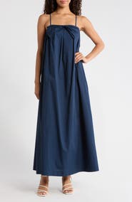 SUGARLIPS Melly Pleated Bow Maxi Dress