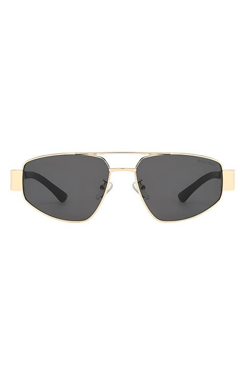 Taylor 58mm Polarized Aviator Sunglasses