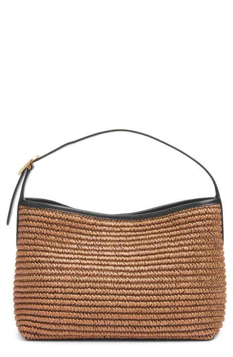 Small Vivian Raffia Hobo Bag