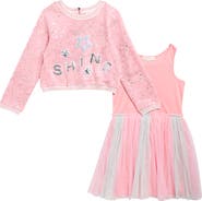 Baby Sara Kids' Twofer Dress & Sweater Set