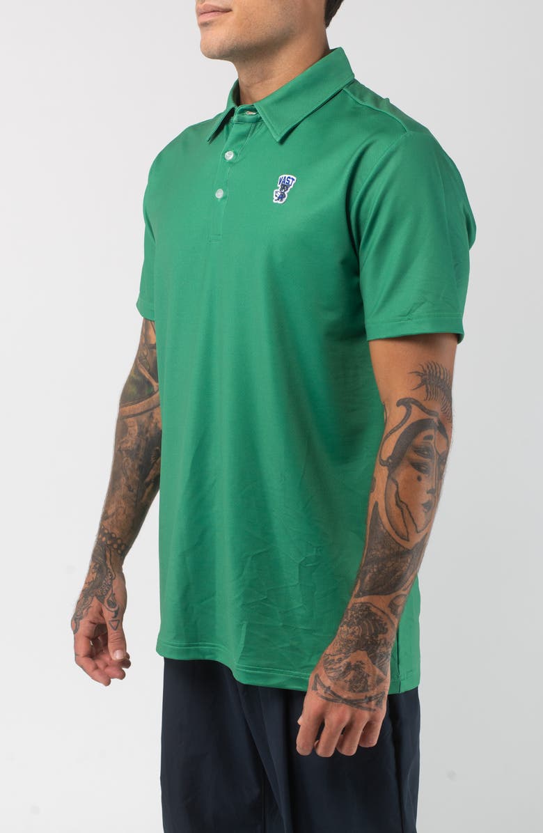 VAST Aqua Terra Formosan Bear Tech Performance Polo, Alternate, color, Green