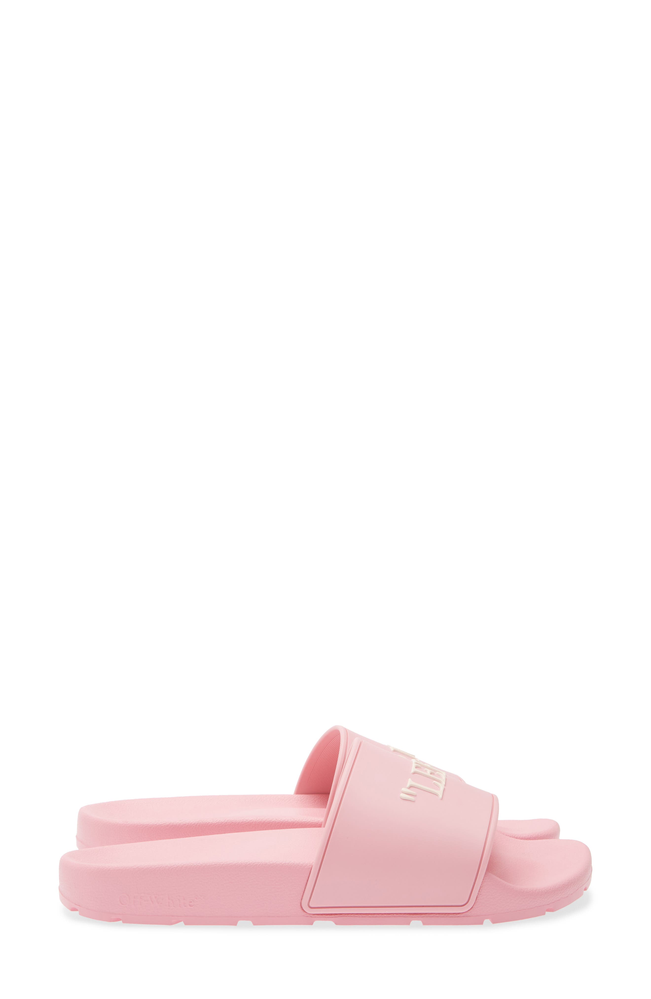 Off-White Quote Slide Sandal, Alternate, color, Rose Pink - Cloud Pink