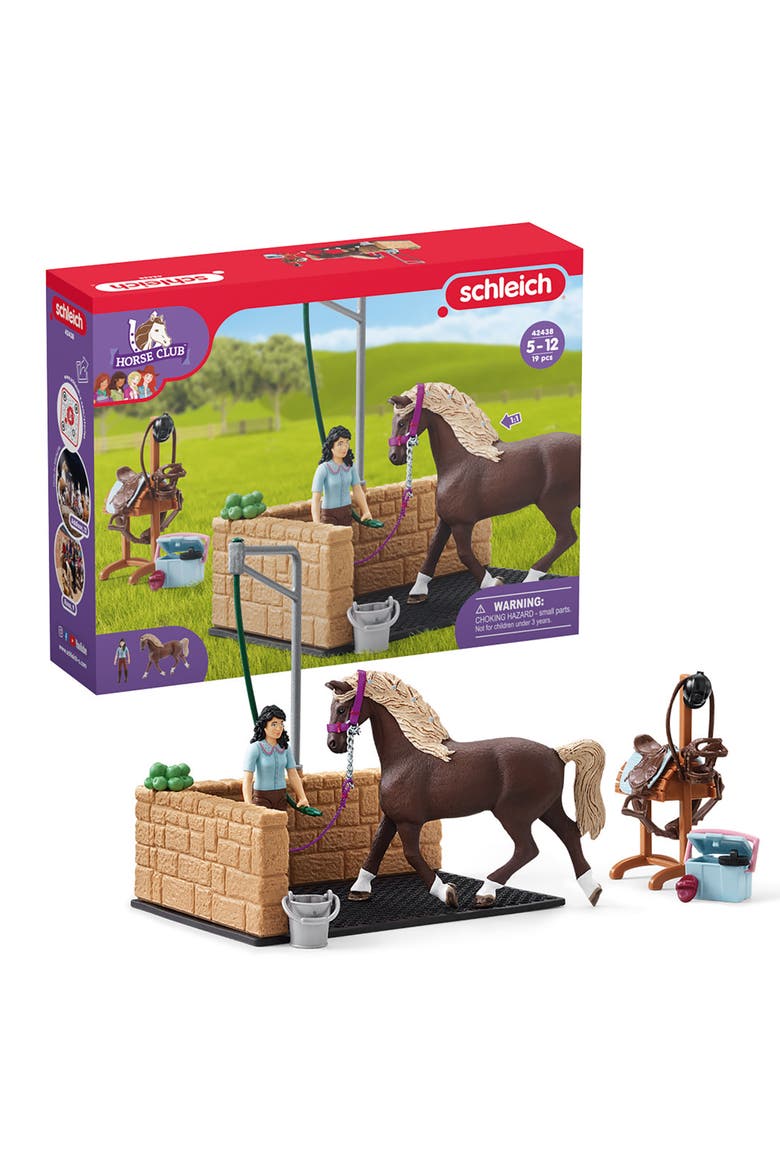 Horse Club Washing Area with Emily and Luna, 19 Piece Playset, Kids, Alternate, color, Multicolored
