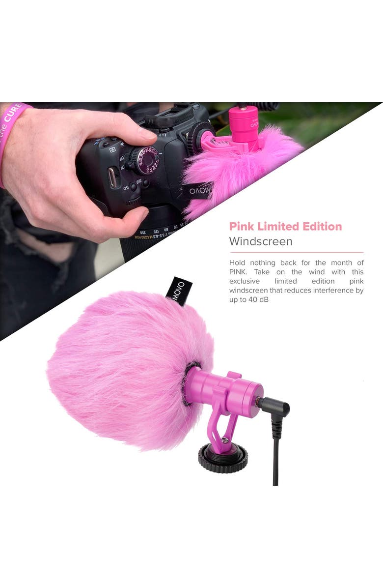 MOVO VXR10 Universal Video Microphone for DSLR Cameras and Camcorders, Alternate, color, Black