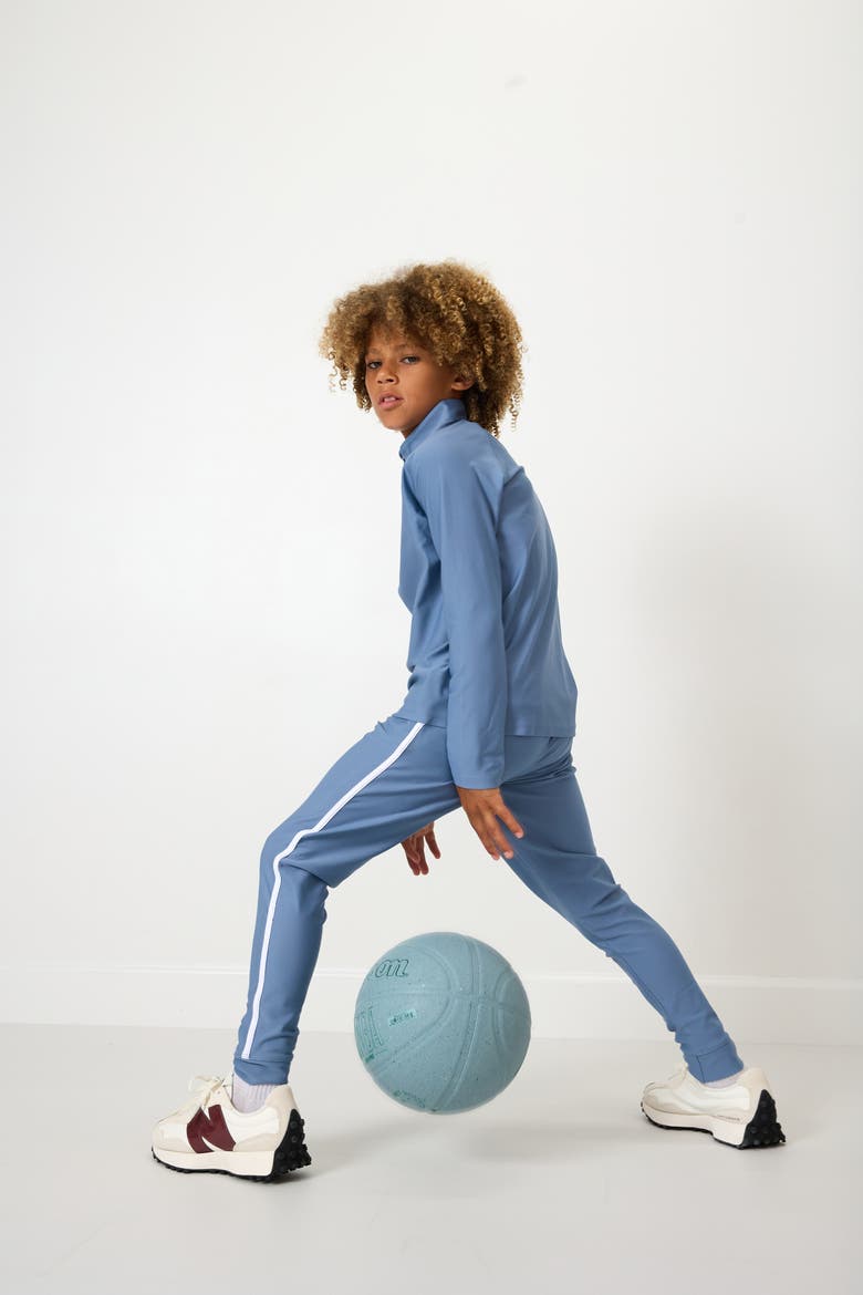 Boys Warm-Up Retro Jogger Pant, Alternate, color, Slate Blue