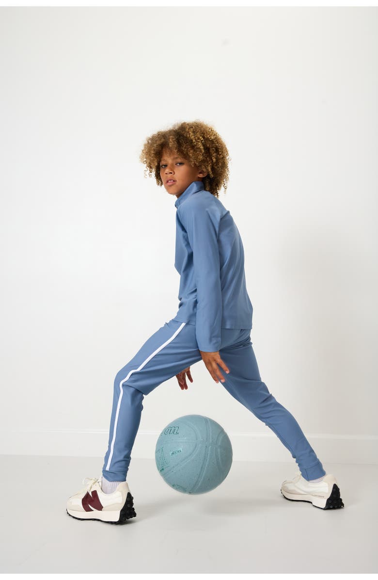 Courtside Kids Boys Warm-Up Retro Jogger Pant, Alternate, color, Slate Blue