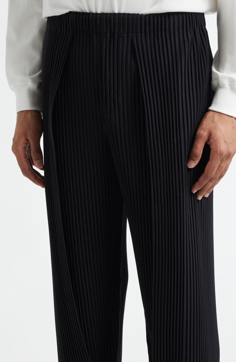 Homme Plissé Issey Miyake Bottoms 1 Pleated Straight Leg Pants, Alternate, color, Black