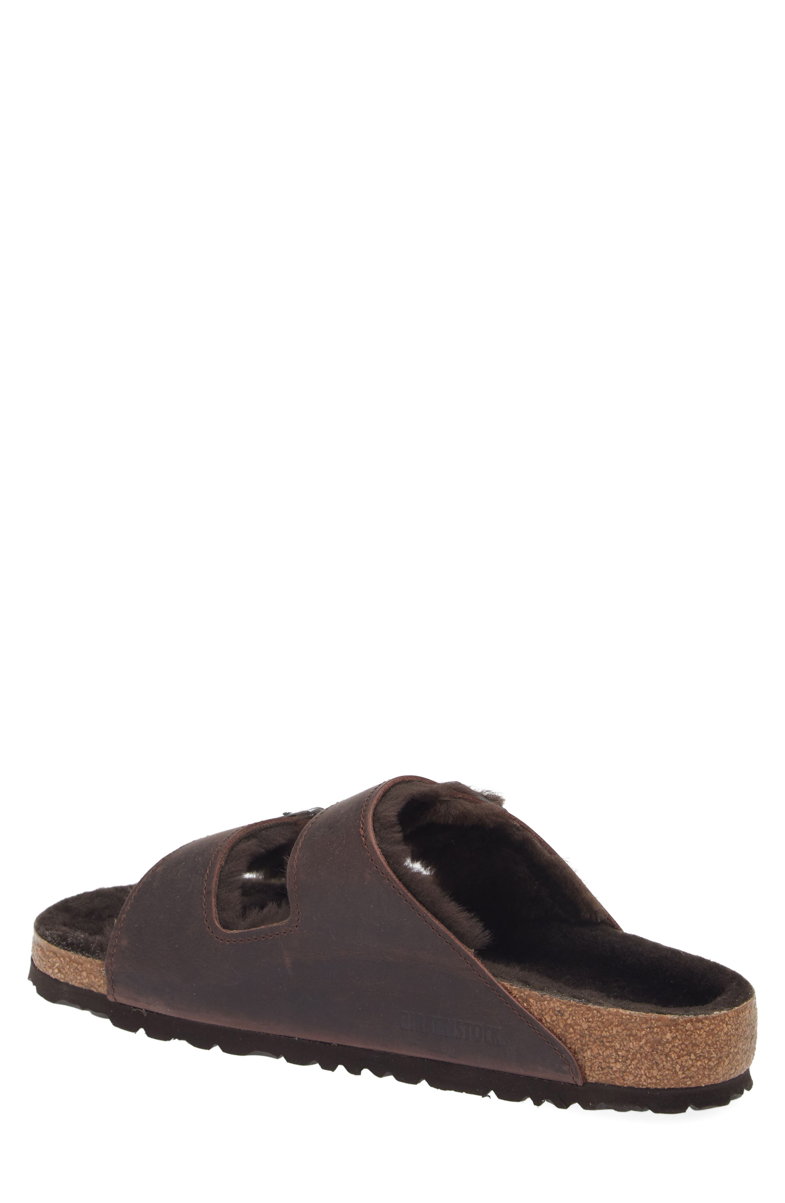 Birkenstock Arizona Slide Sandal with Genuine Shearling, Alternate, color, 