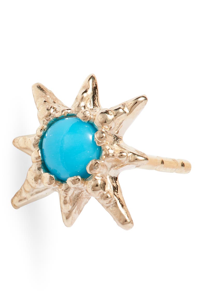 Micro Starburst Earrings, Alternate, color, GOLD