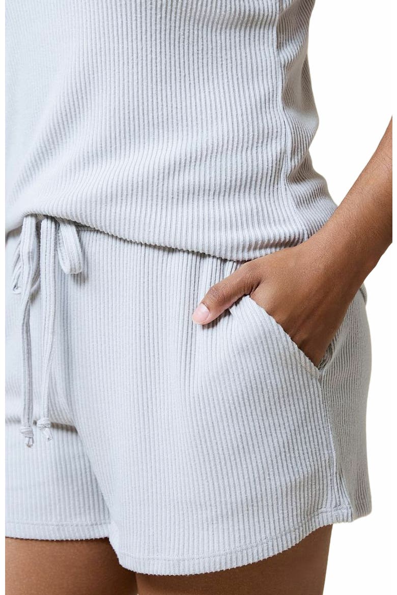 Rib Dream Racerback Short Set, Alternate, color, Grey