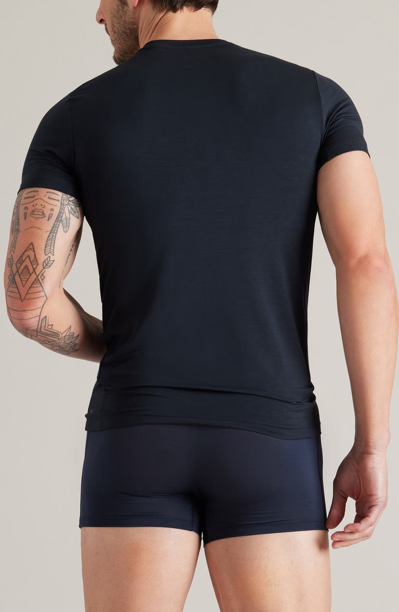 Rhone C.O.R. Crewneck Undershirt, Alternate, color, Pure Black