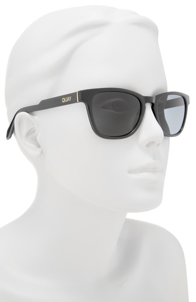 QUAY 54mm Square Sunglasses, Alternate, color, Black/ Smoke