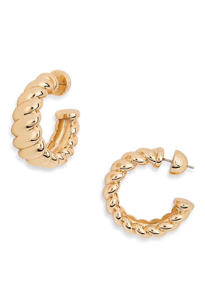 So Twisted Hoop Earrings, Main, color, GOLD