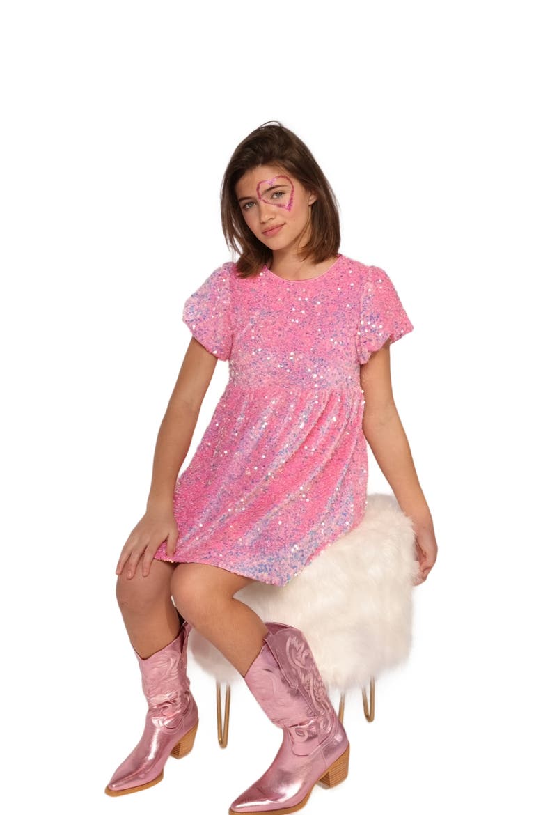 Pretty Sequin Dress, Main, color, Pink