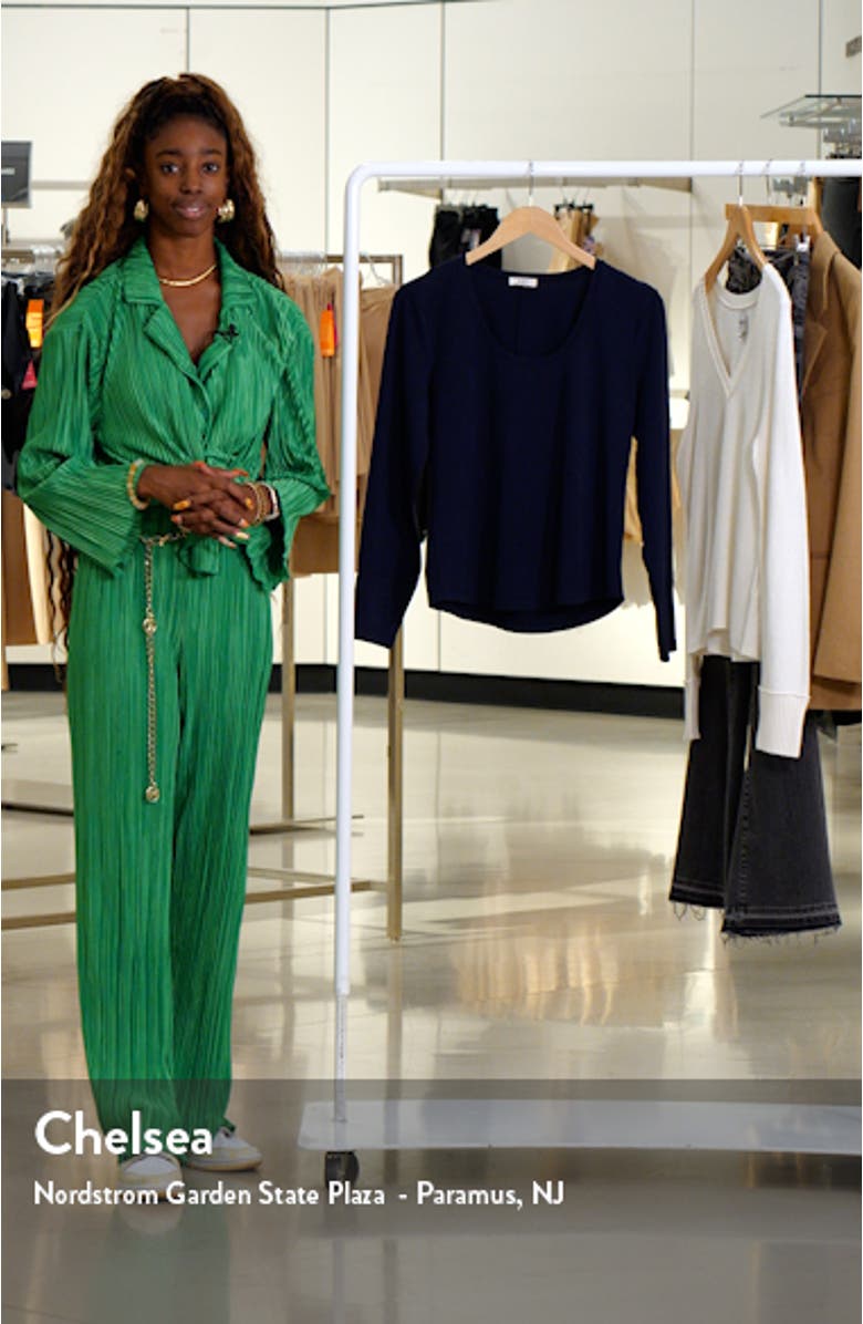 Scoop Neck Long Sleeve T-Shirt, sales video thumbnail