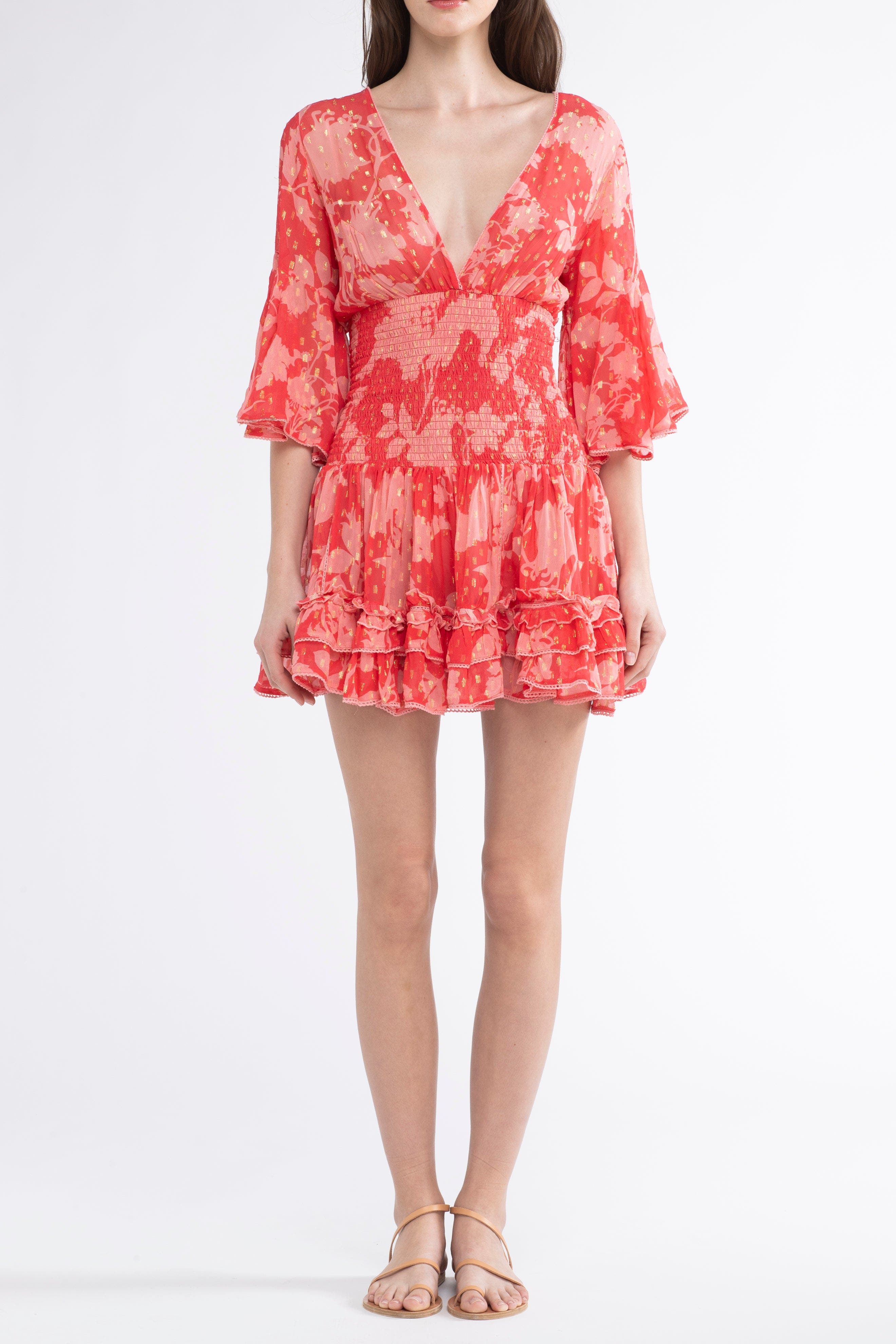 Jenina Cover-Up Flower Mini Dress - image 4