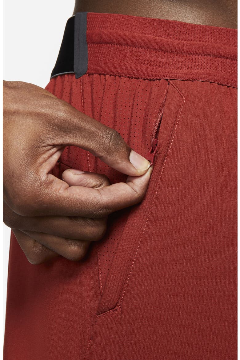 Pro Dri-FIT Hybrid Athletic Shorts, Alternate, color, DARK CAYENNE/BLACK
