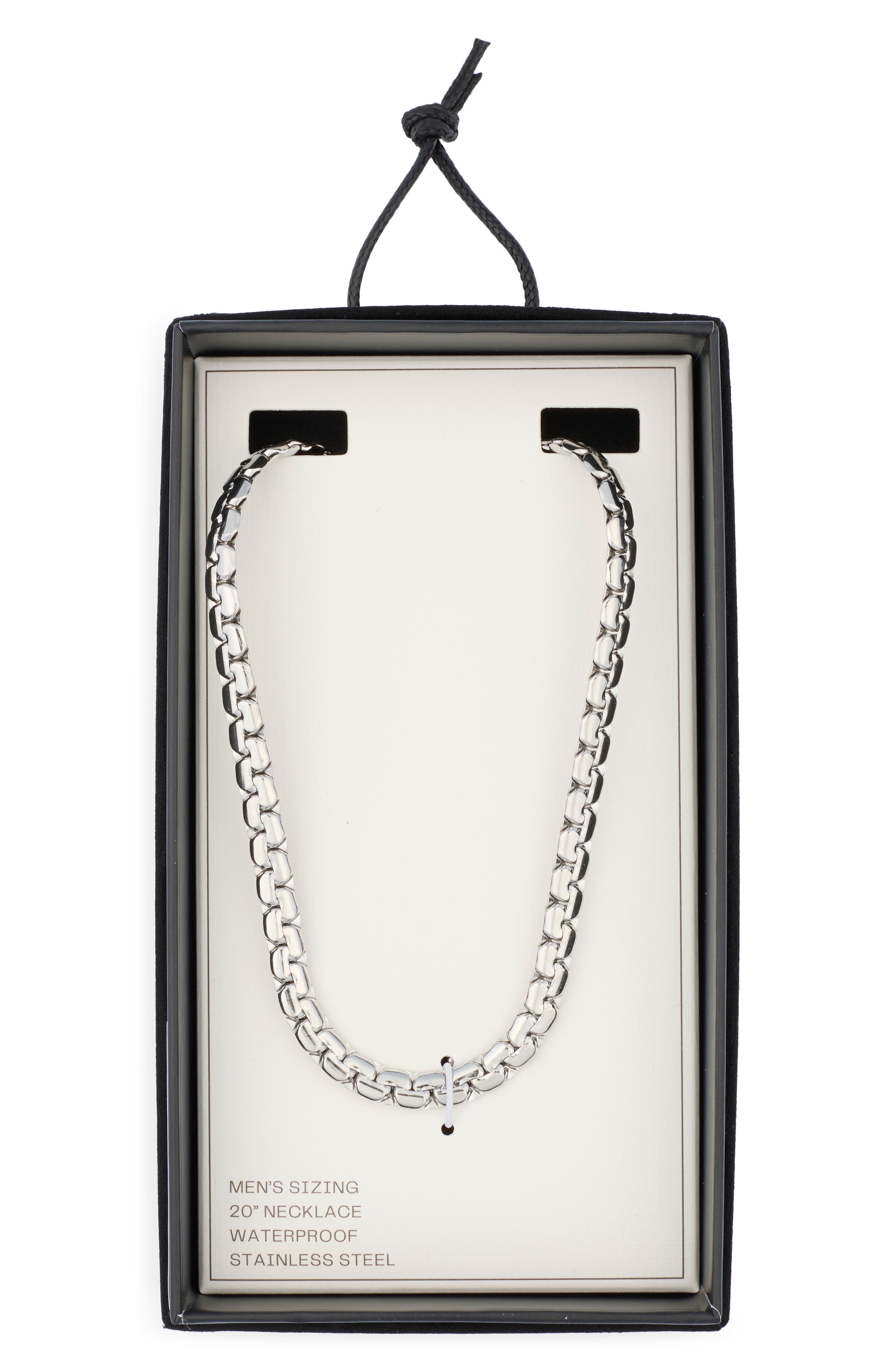 NORDSTROM RACK Men's Intertwined Chain Stainless Steel Necklace