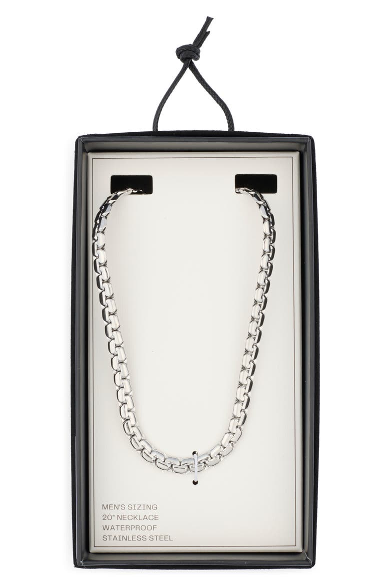 Men's Intertwined Chain Stainless Steel Necklace, Main, color, STAINLESS