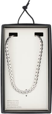 NORDSTROM RACK Men's Intertwined Chain Stainless Steel Necklace