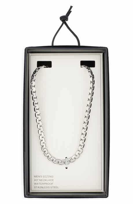 NORDSTROM RACK Men's Intertwined Chain Stainless Steel Necklace
