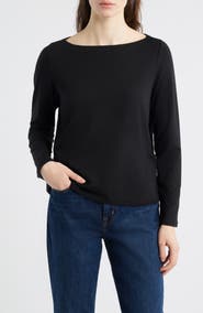 Eileen Fisher Bateau Neck Top
