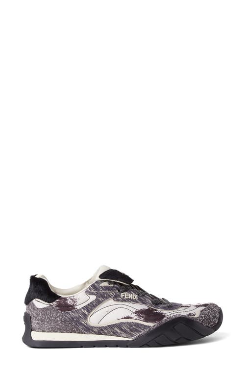 Fendi New Flow Low Top Sneaker In Black