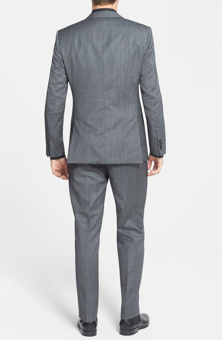 BOSS HUGO BOSS 'James/Sharp' Trim Fit Stripe Suit, Alternate, color, 