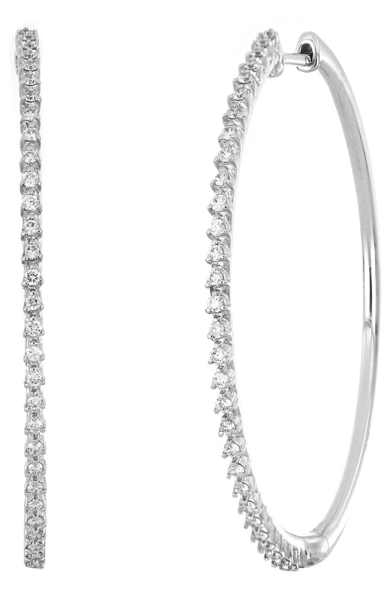 Bony Levy Diamond Hoop Earrings, Main, color,