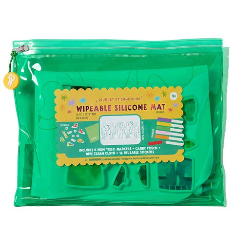Wipeable Silicone Mat, Friends, Reusable Coloring Kit
