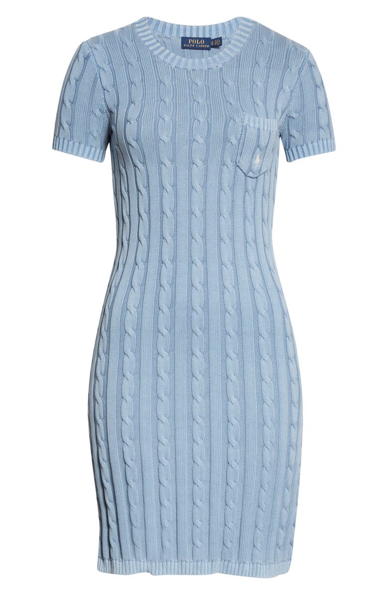 Polo Ralph Lauren Cotton Cable Sweater Dress, Alternate, color, 