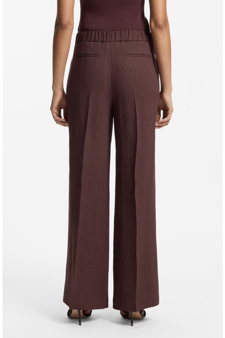 Tiana Linen Blend Wide Leg Pants, Alternate, color, MOCHA