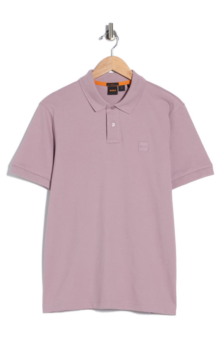BOSS Passenger Short Sleeve Polo, Main, color, Open Prple