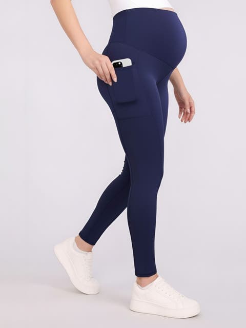 Over the Belly Side Pocket Active Maternity Leggings