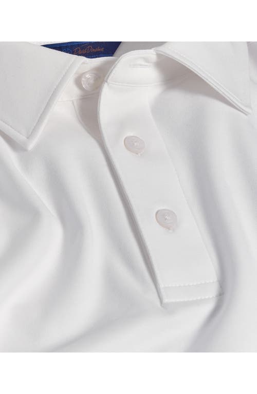 David Donahue Solid Interlock Cotton Polo