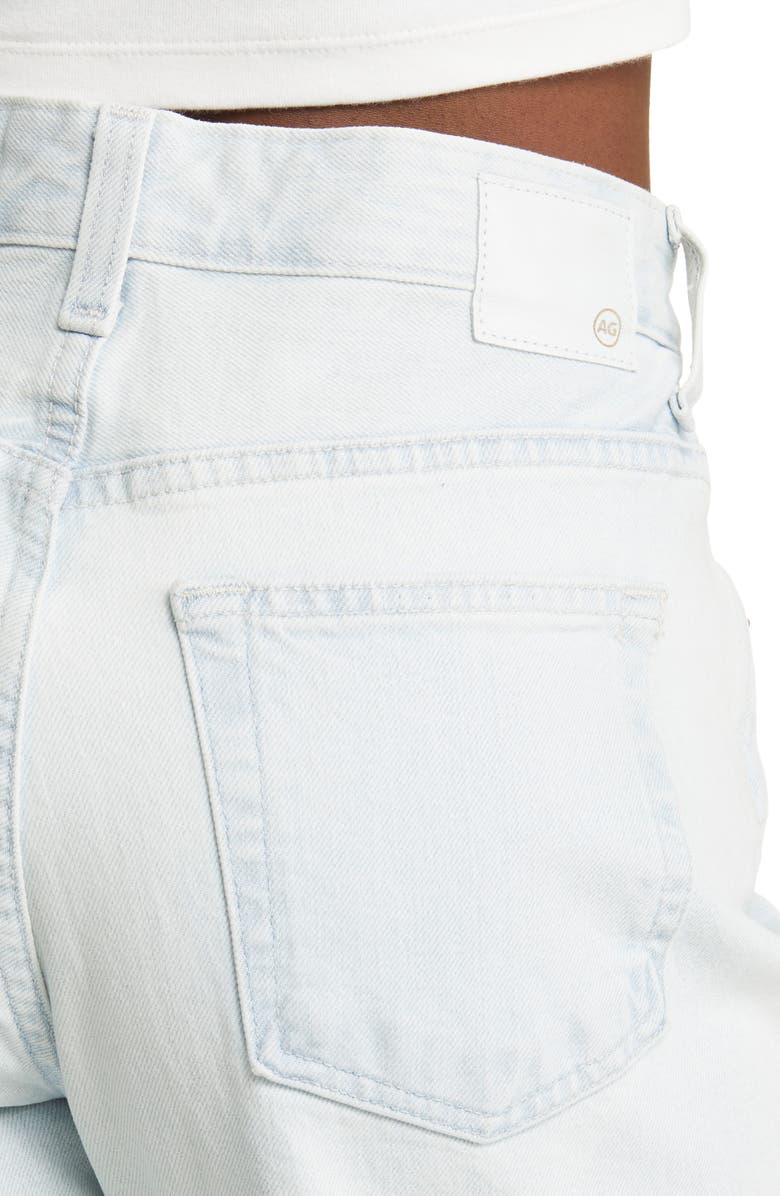 AG Saige Raw Hem High Waist Ankle Wide Leg Jeans, Alternate, color, Tide Pool