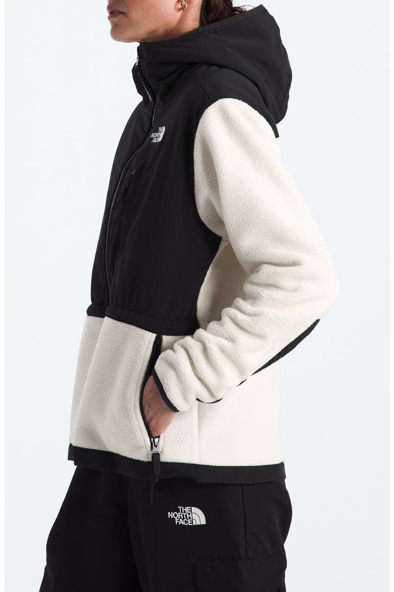 Denali Hooded Jacket, Alternate, color, WHITE DUNE/ TNF BLACK