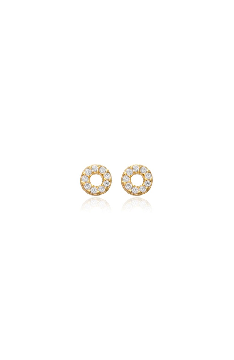 Mazin Jewels Hollow Studs, Main, color, Gold
