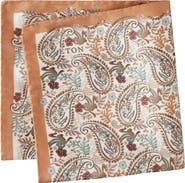 Eton Paisley Silk Pocket Square