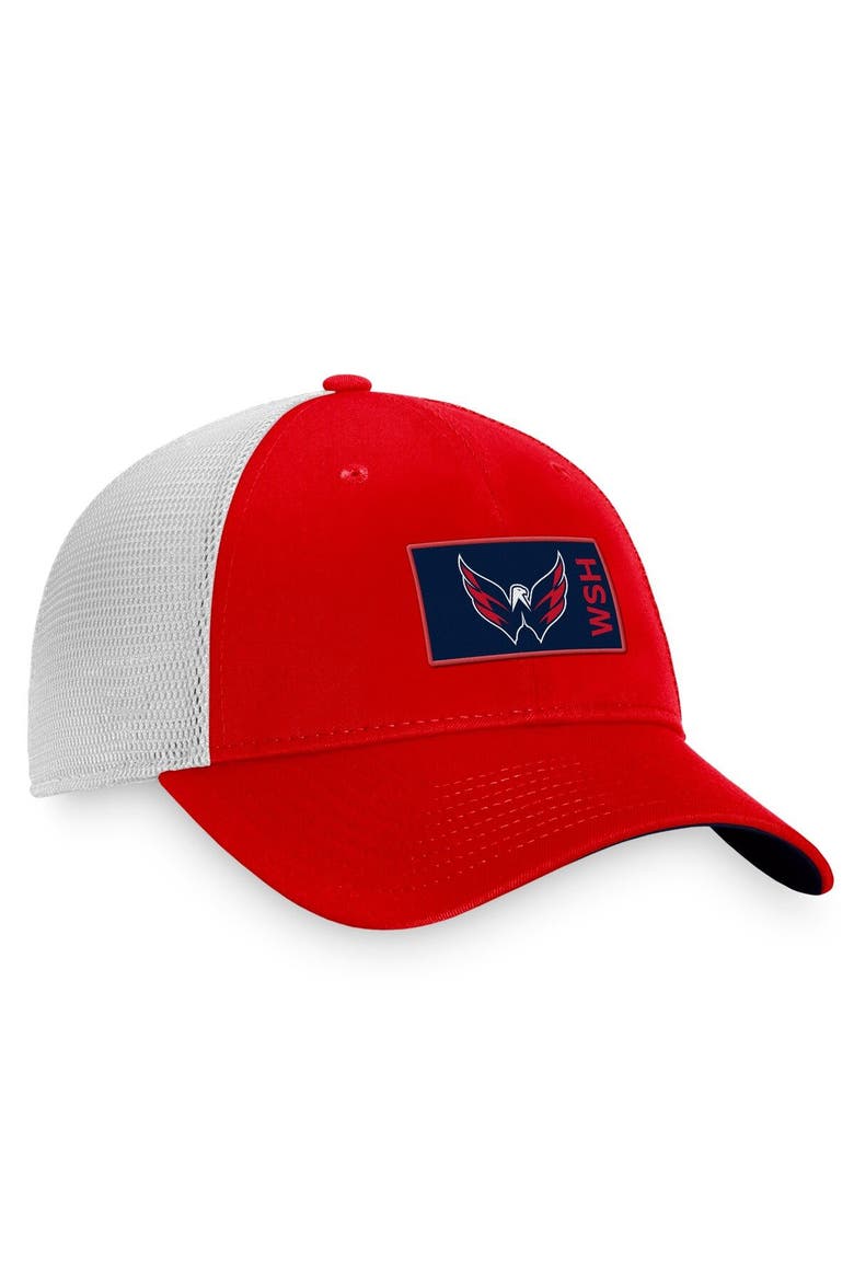 Men's Fanatics Branded Red/White Washington Capitals Authentic Pro Rink Trucker Snapback Hat, Alternate, color, Red