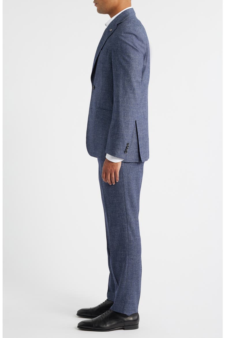 Montana Mid Blue Textured Super 120s Wool Suit, Alternate, color, MID BLUE