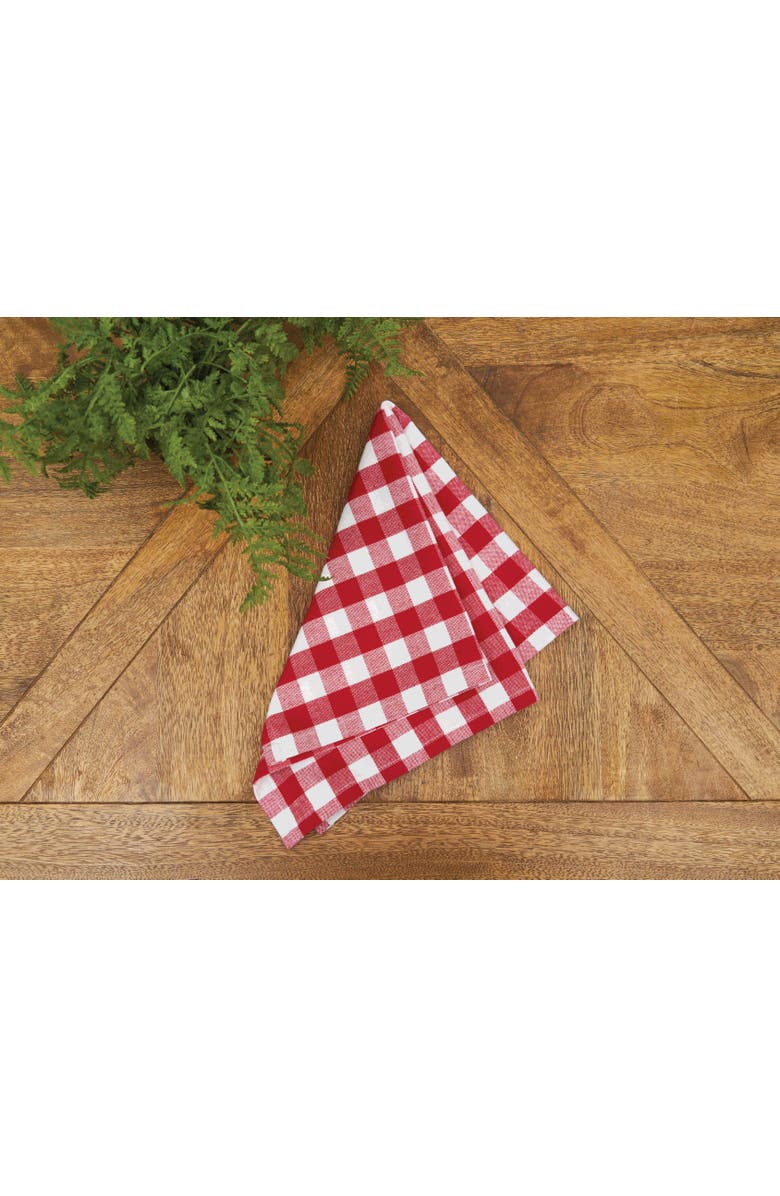 C&F Home Ashford Red Cotton Napkin Machine Washable Set of 6, Alternate, color, Red