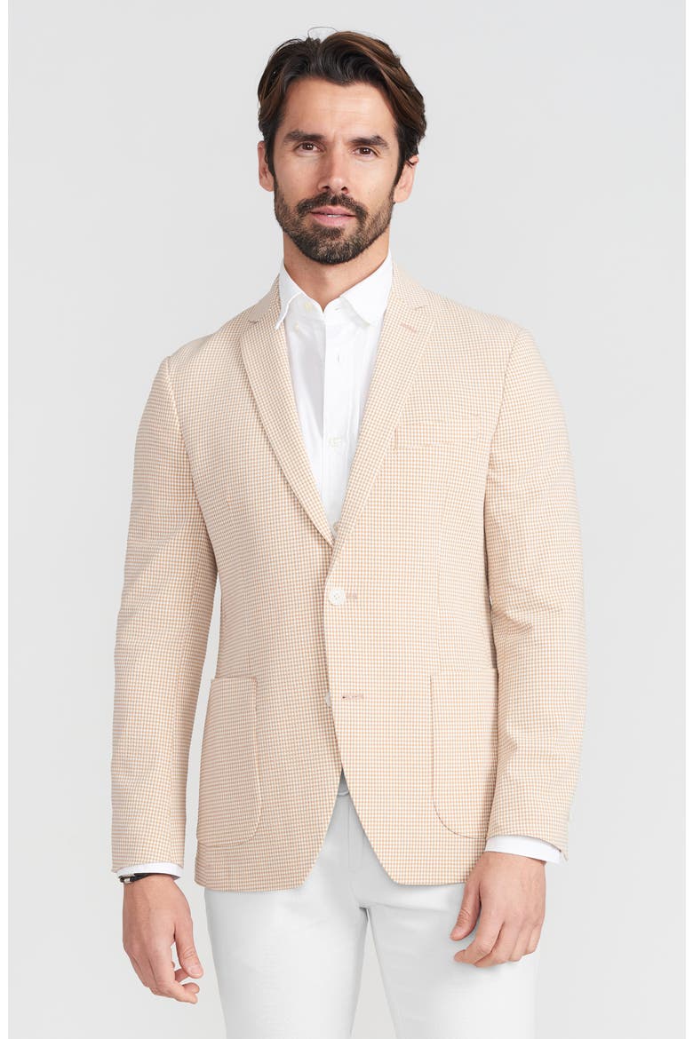 Check Seersucker Sport Coat, Alternate, color, TAN